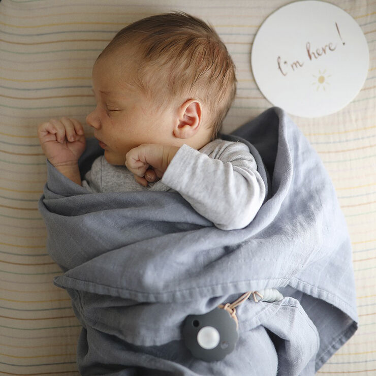 Mushie Mushie kuvertlagen til babyseng - White White