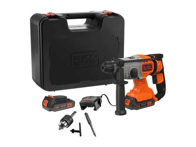 BLACK   DECKER cordless combination hammer BCD900E2K, 18Volt, rotary hammer