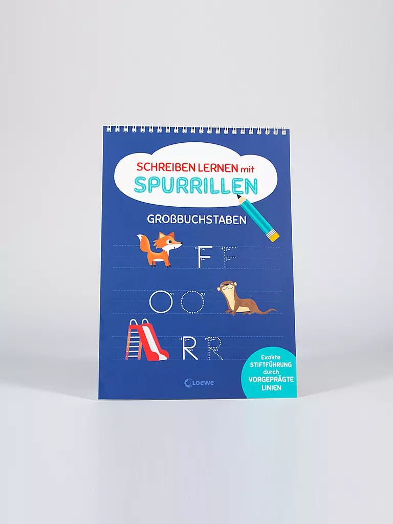 LOEWE VERLAG Schreibblock - Schreiben lernen mit Spurrillen - Großbuchstaben keine Farbe