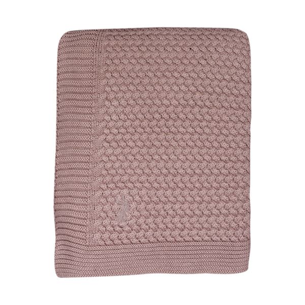 Mies & Co Gebreide Wiegdeken Pale Pink 80 x 100 cm
