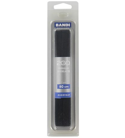 2GO Snøreb?nd - 80 cm - ?t par - Sort