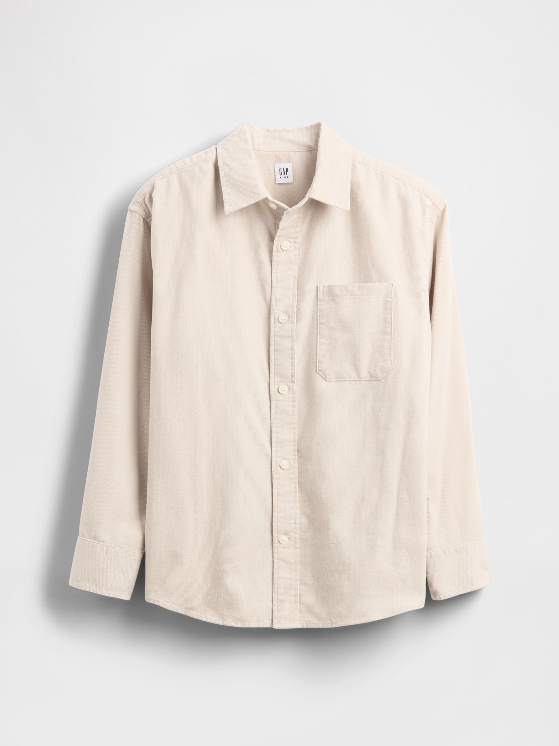 Crème - Gap - Relaxed corduroy overhemd (4-13jr)