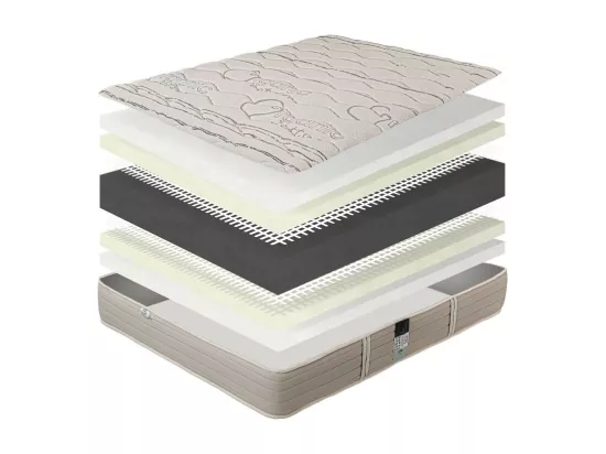 Matelas OrganicCotton, 24 cm, ferme, face été/hiver + 1 oreiller + couette, 160x200cm