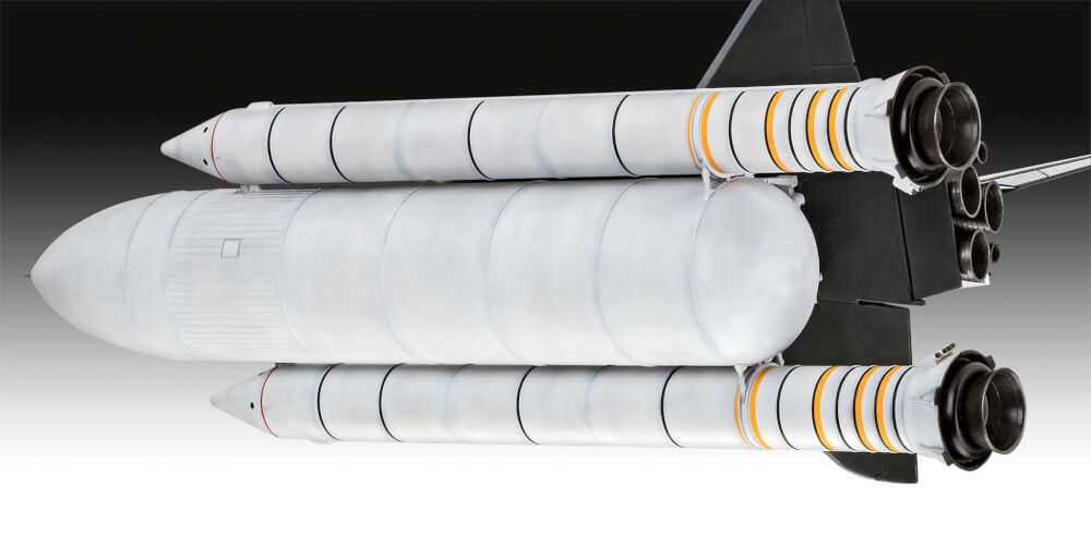 Geschenkset Space Shuttle& Booster Rockets, 40th. , Revell Modellbausatz mit Basiszubehör