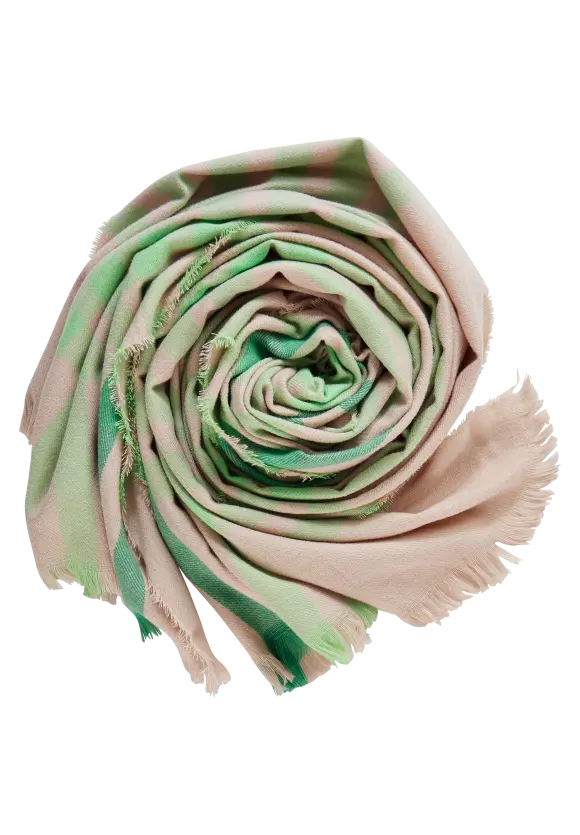 Schal mit Fransen - spring sand melange