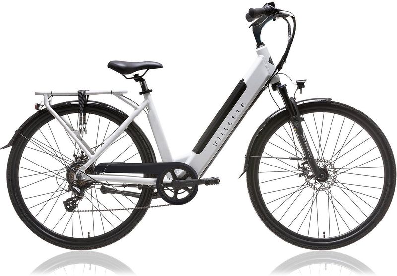 Villette - L' Amant - Elektrische Damesfiets - Wit - 13Ah - 7 Versnellingen - 28 Inch