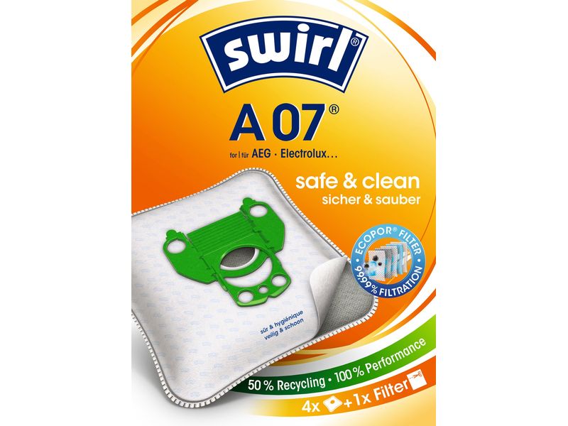 Swirl Staubfilterbeutel A 07 4 Stück Staubfilterbeutel