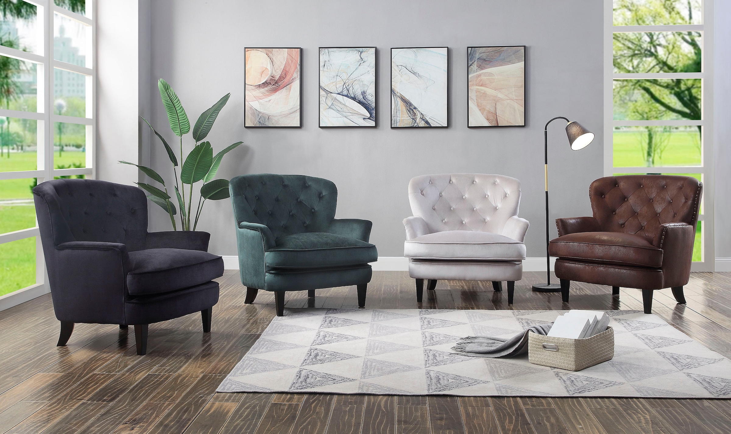 ATLANTIC home collection Sessel »Leo« mit Taschenfederkern