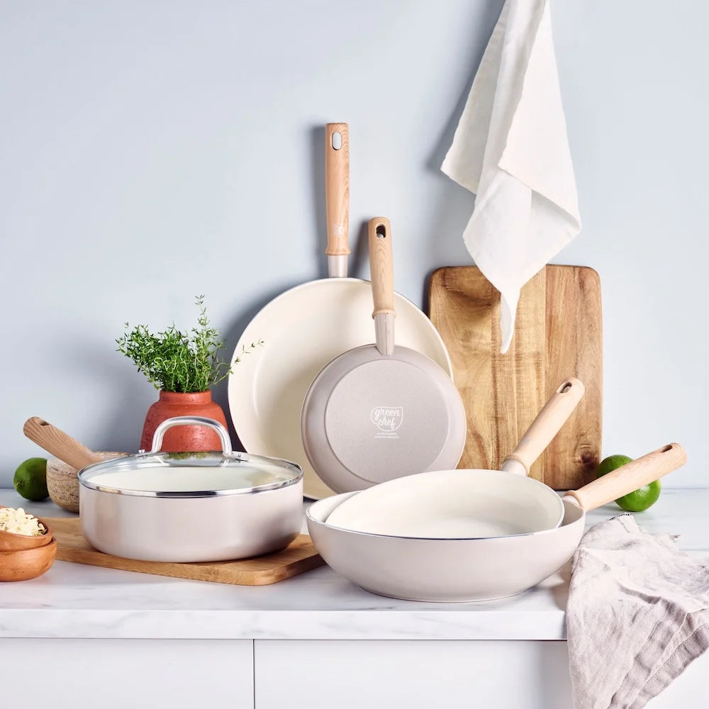 Greenchef Nordics Antiaanbak Steelpan Crème - 16 cm