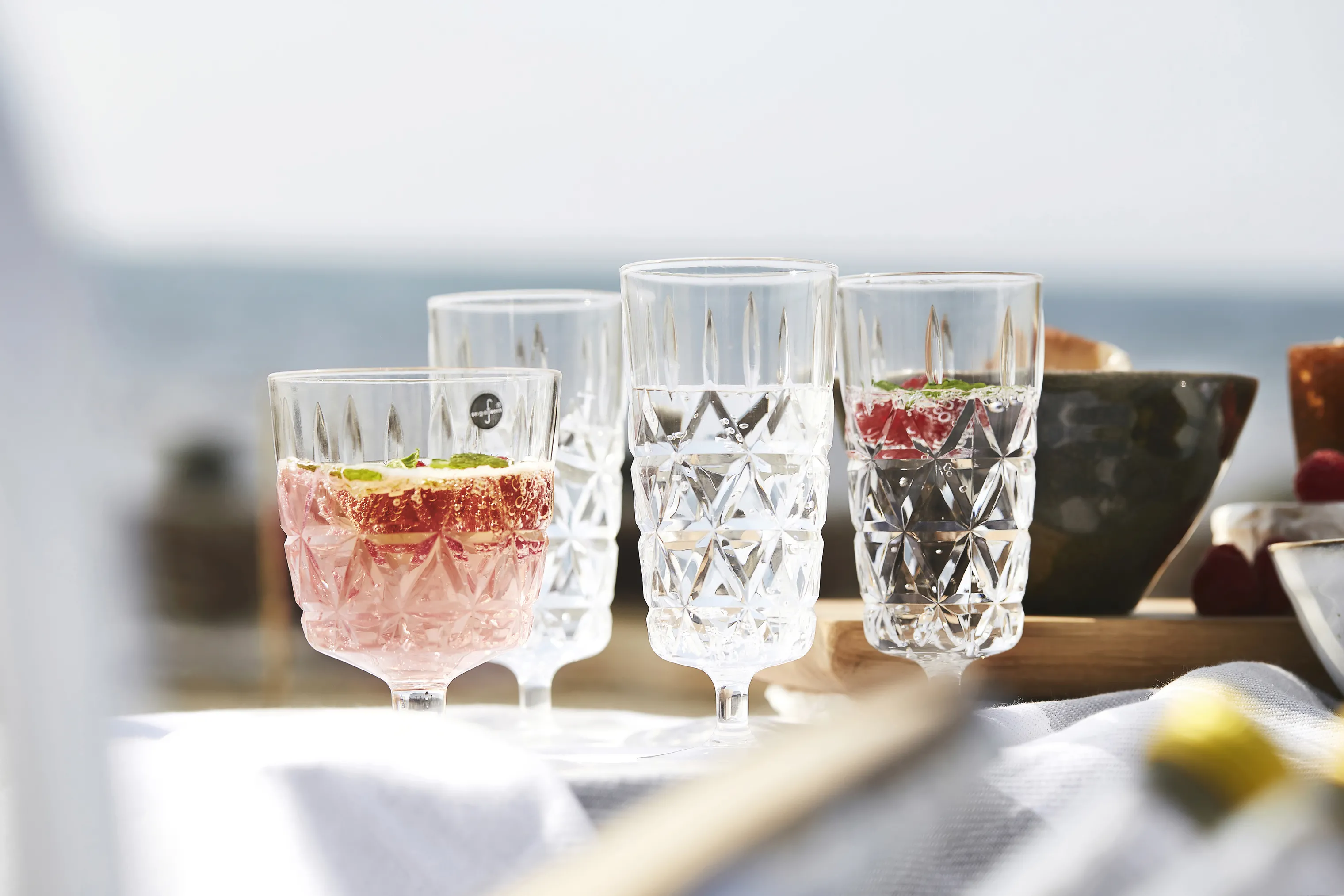 Sagaform Picnic Juni Glas på Fod - 4 stk.