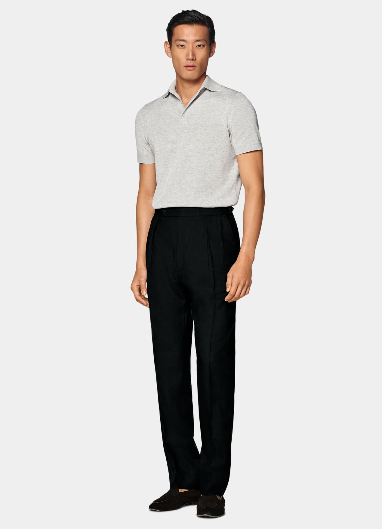 Polo gris clair