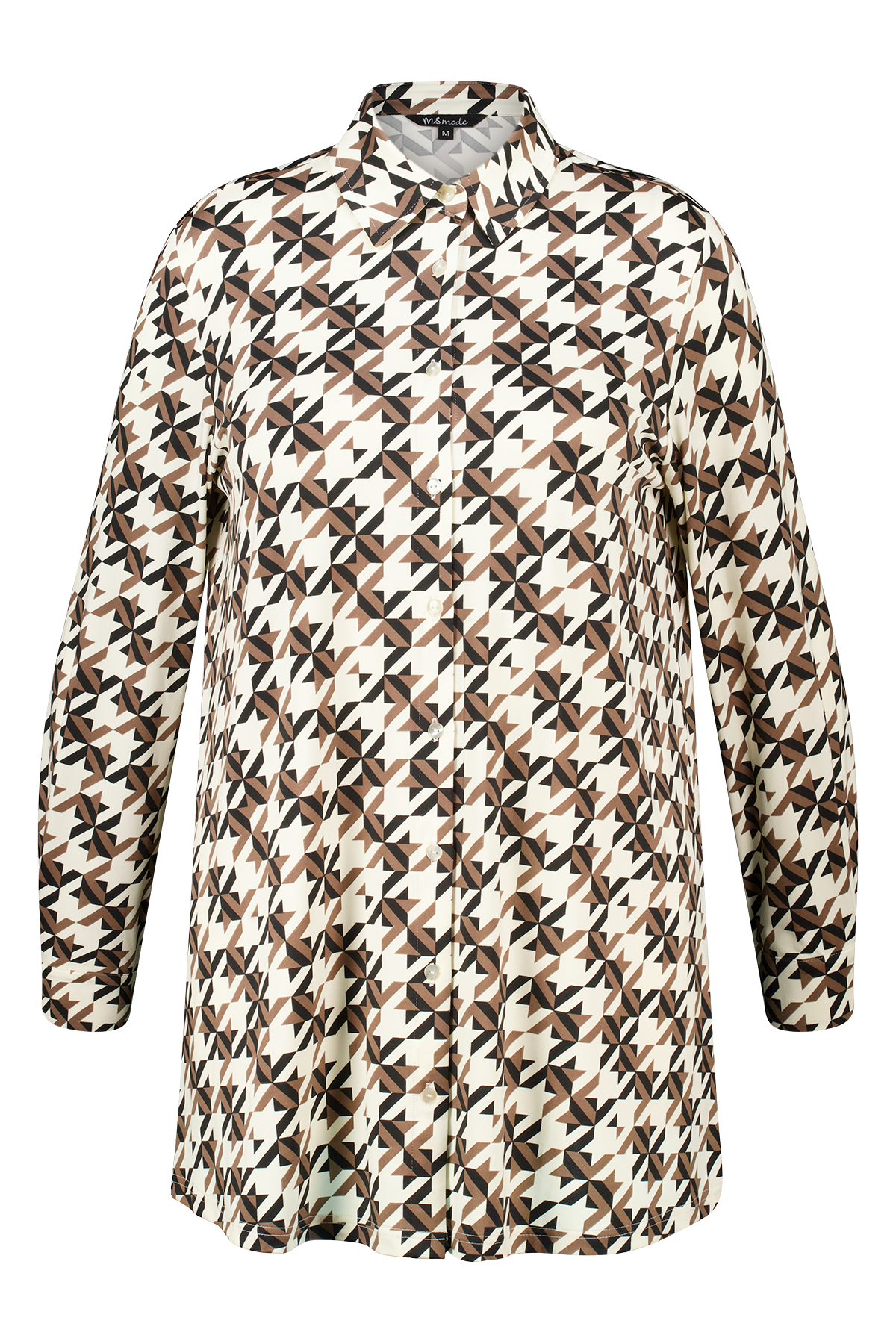 Lange blouse met print Multi Zand
