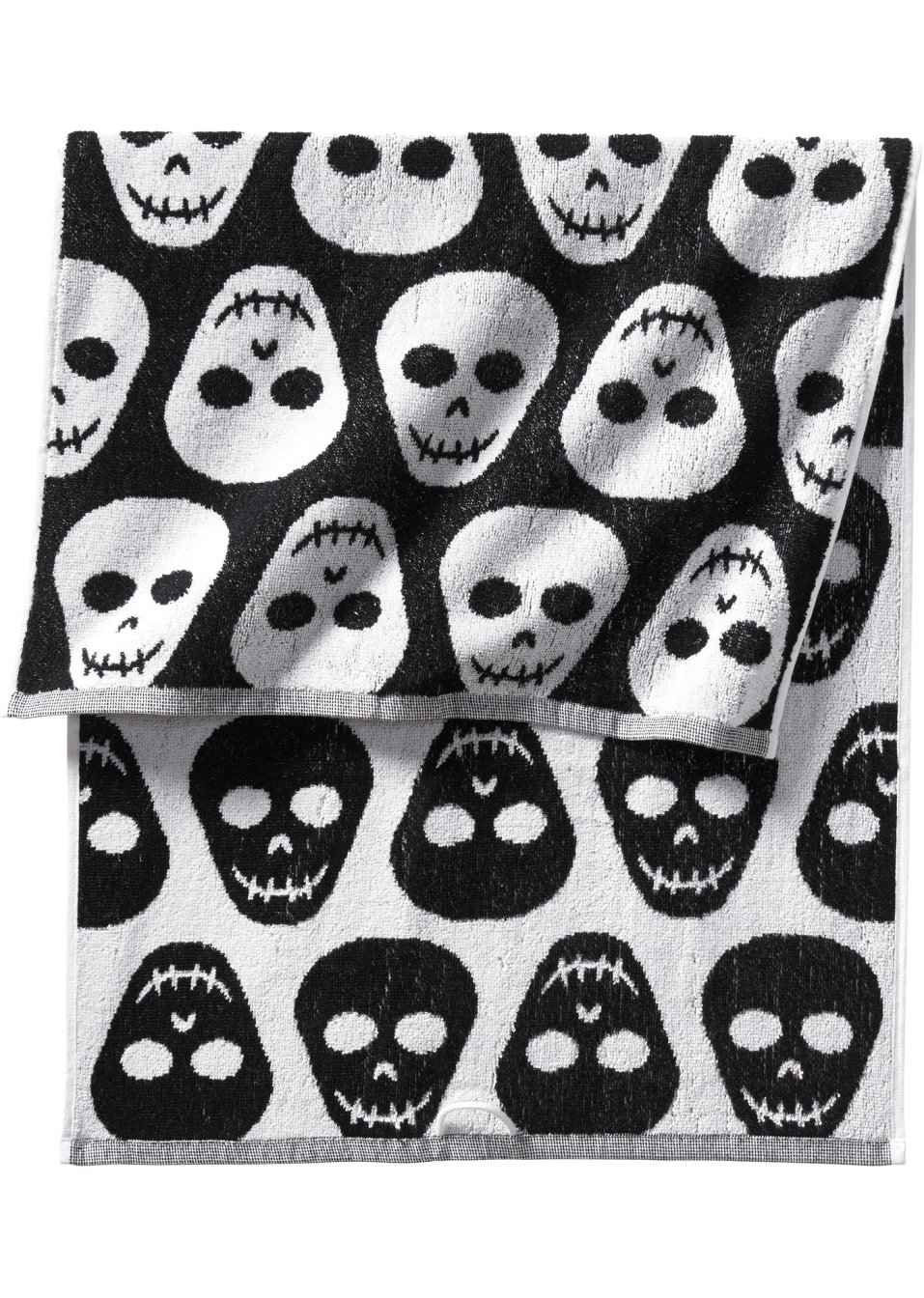 Serviette de toilette avec tête de mort