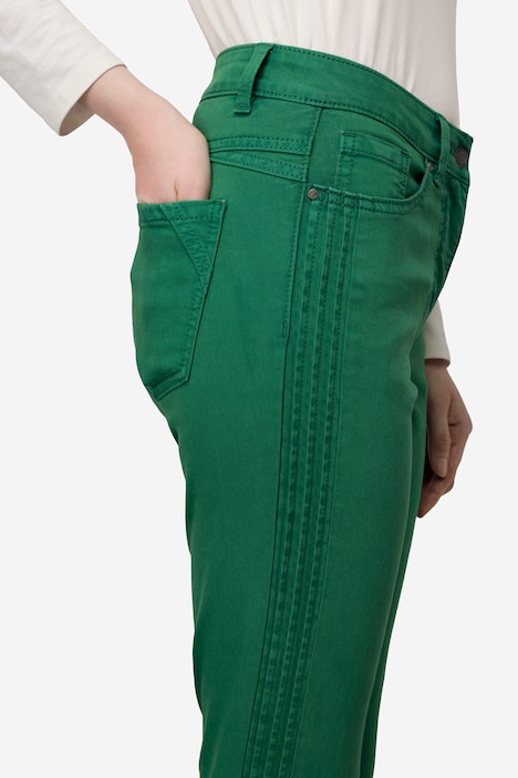 Jeans Tina, gerade Passform, seitliche Zierfalten, 5-Pocket