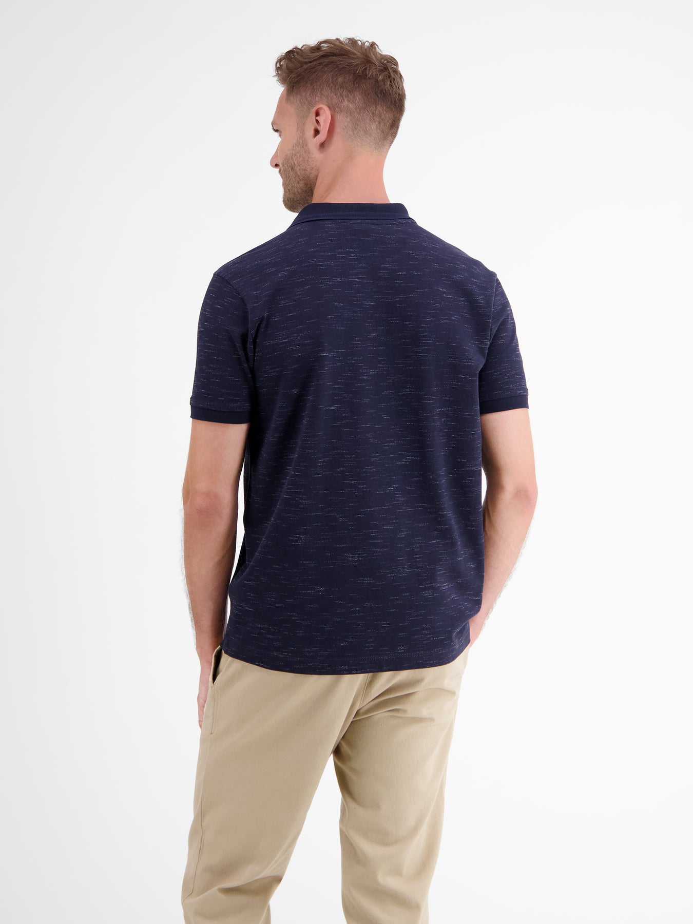 Poloshirt in Two-Tone-Piqué