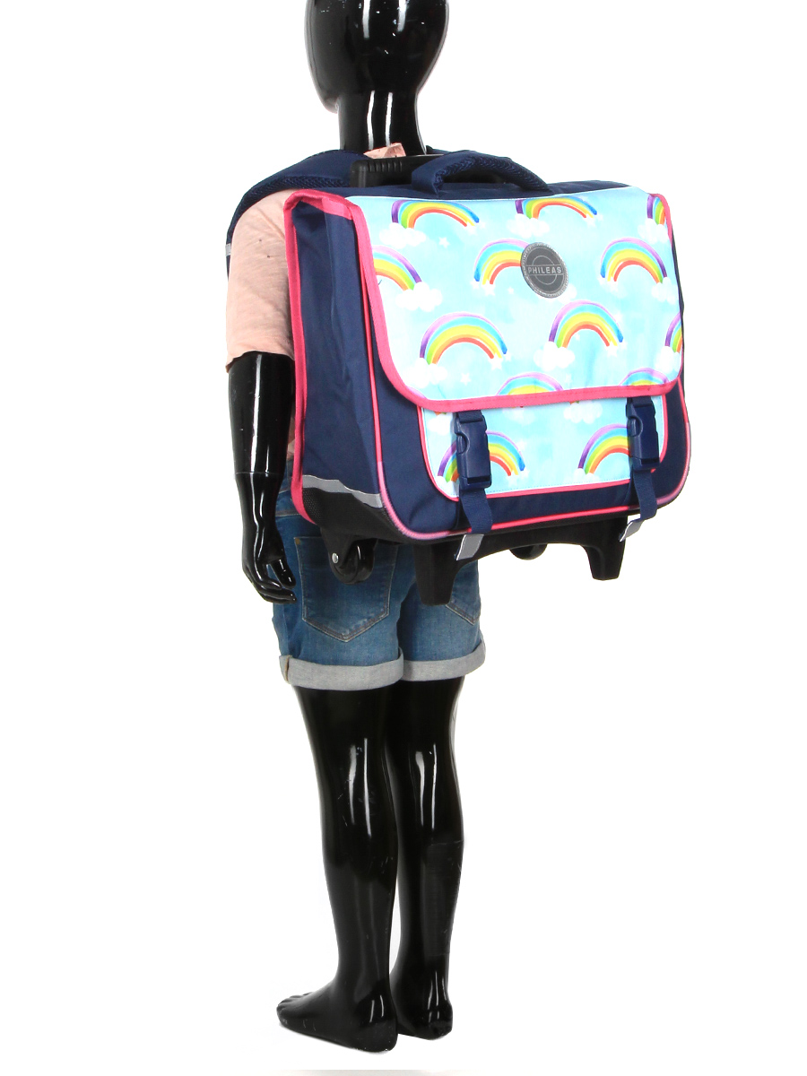 Cartable À roulettes PhilÀas Wild Rainbow 38 cm