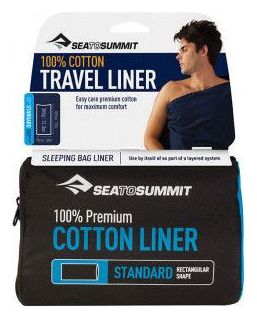 Drap de sac Sea To Summit Coton Rectangular Navy