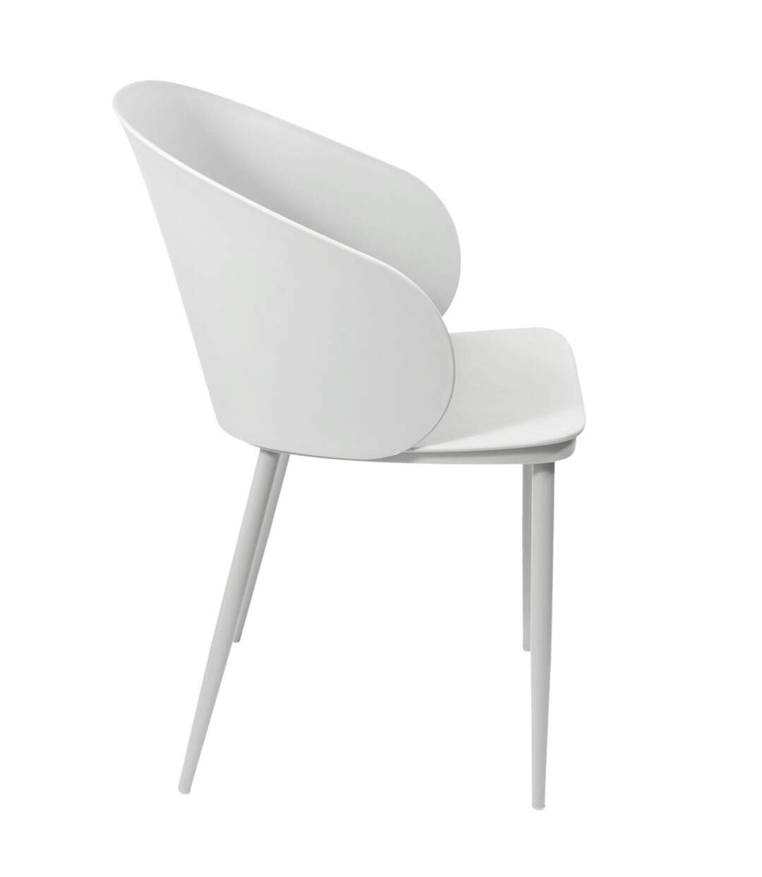 Fauteuil à coque en polypropylène - Gris clair