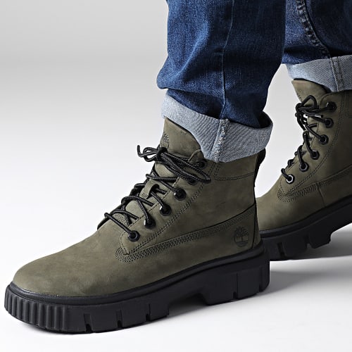 Boots Greyfield Lace Up A26PD Dark Green Nubuck