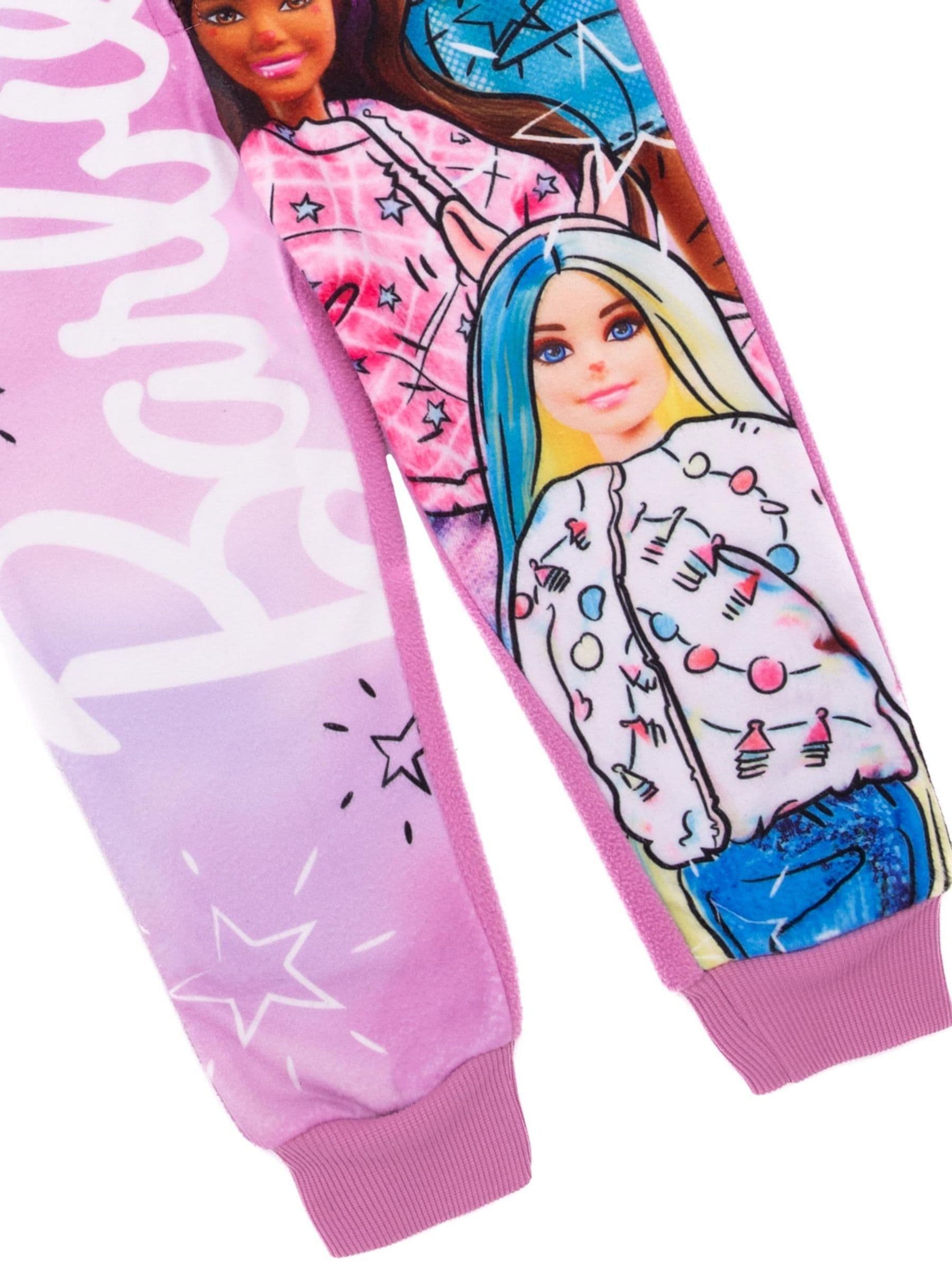 Roze met Barbie - Vanilla Underground uniseks fleece all-in-one voor kinderen