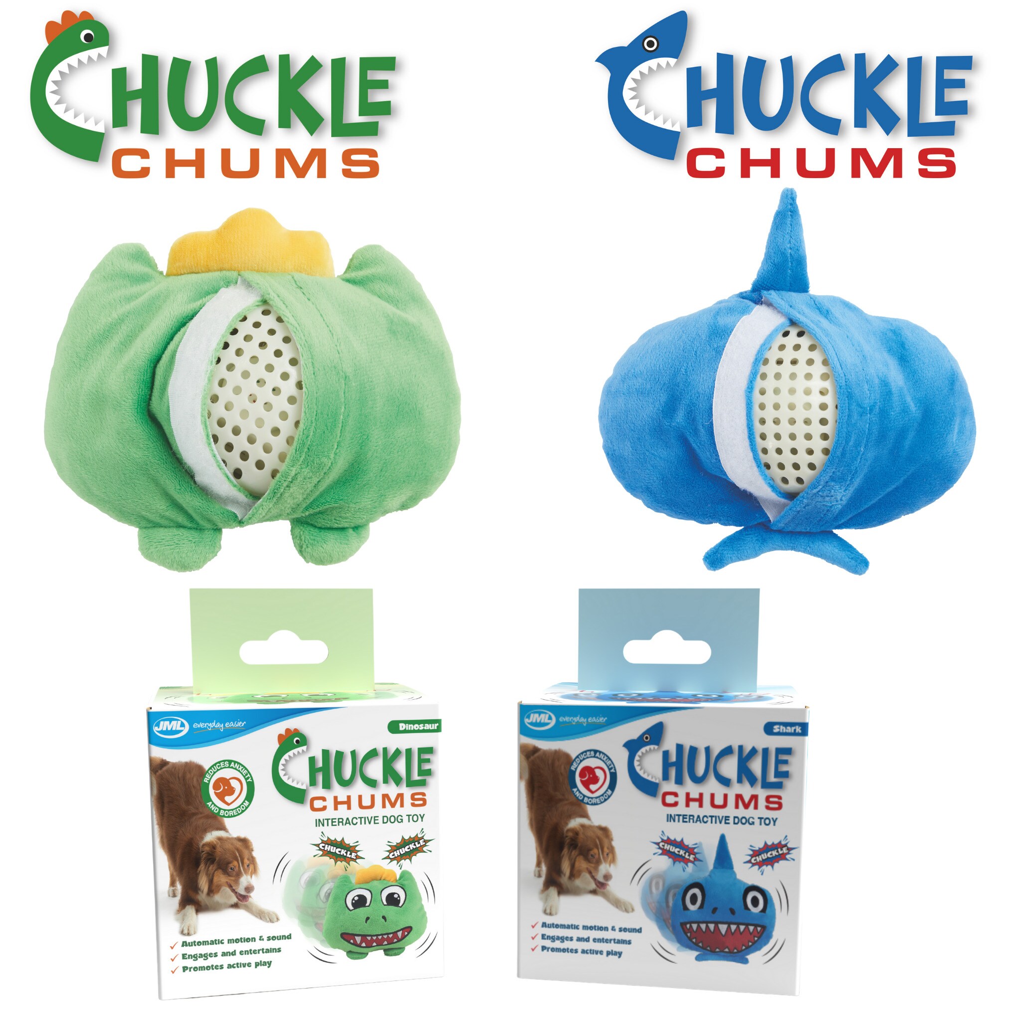 Best Direct® Interaktives Plüsch Hundespielzeug - Kauspielzeug Chuckle Chums