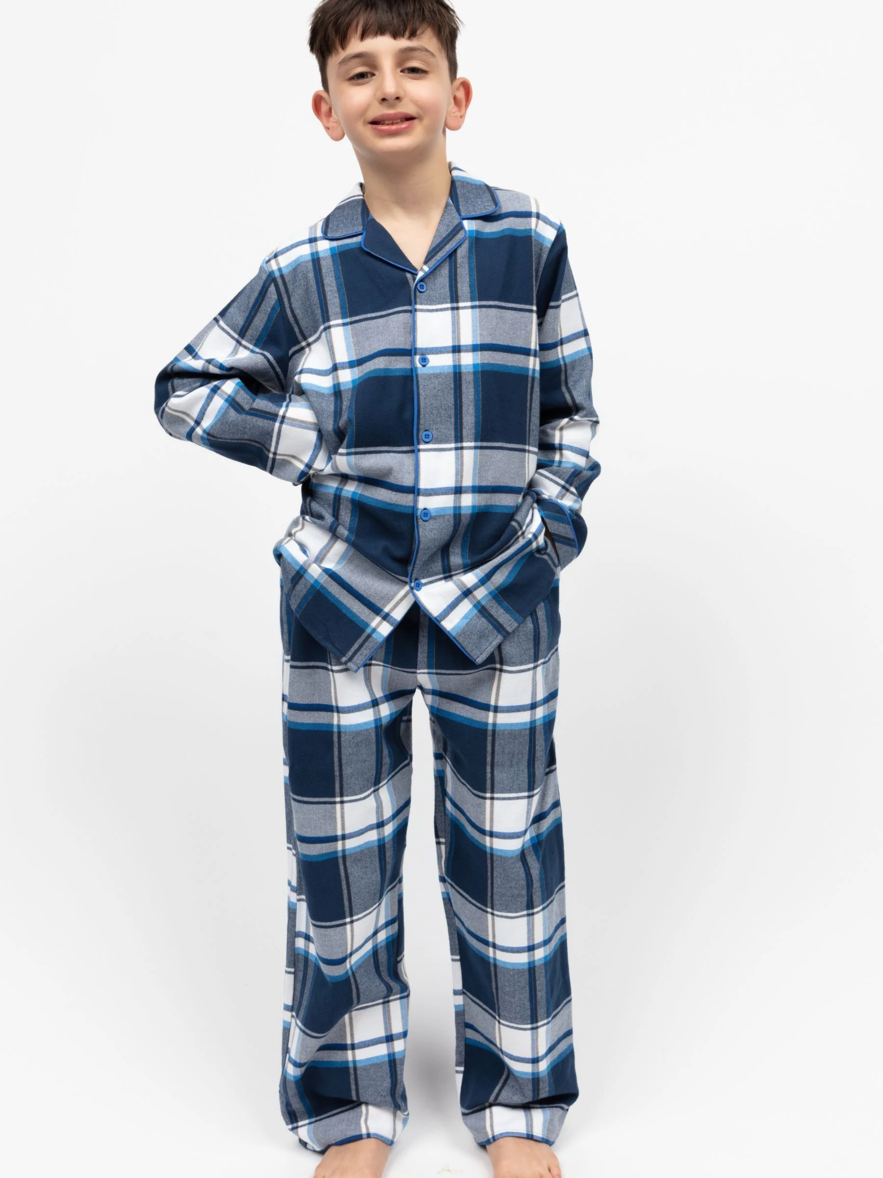 Cyberjammies Minijammies geruite pyjamaset met lange mouwen van 100% katoen