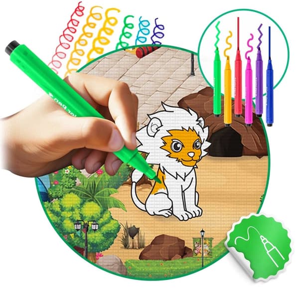 Fargerik og fleksibel tegnematte 120 x 90 x 0,3 cm Ricokids RK-344