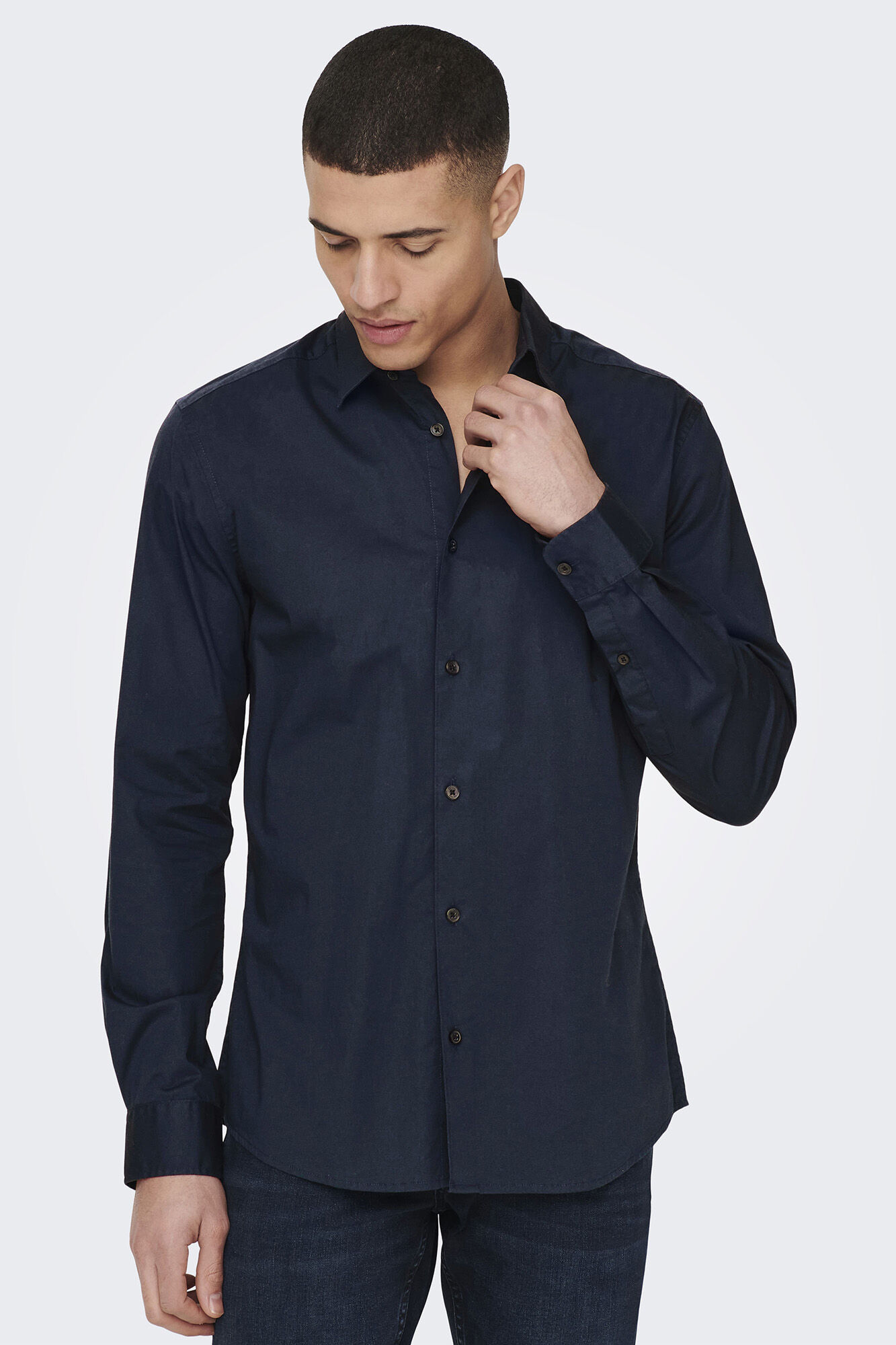 Camisa Oxford de manga comprida