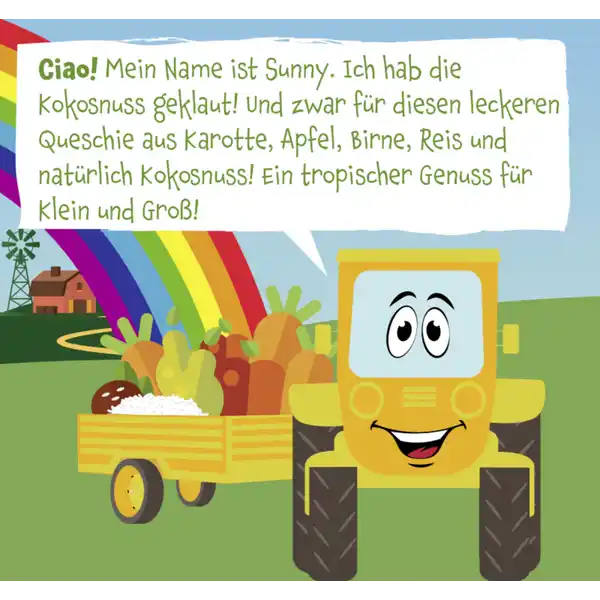 Bio Quetschie mit Karotte, Apfel, Birne, Kokosnuss & Reis