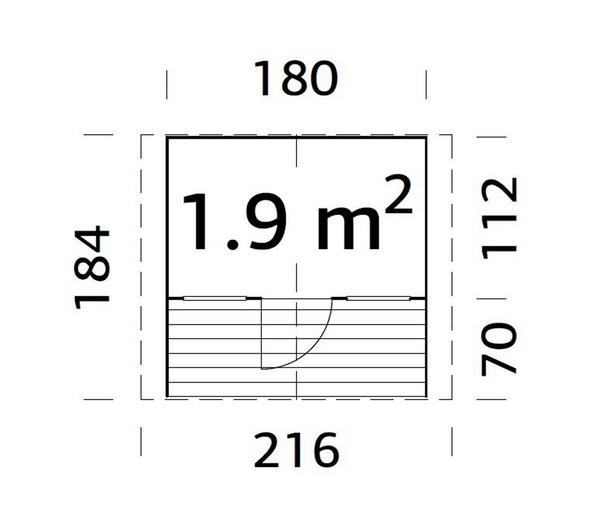 Palmako Spielhaus Felix, ca. B216/H169/T184 cm