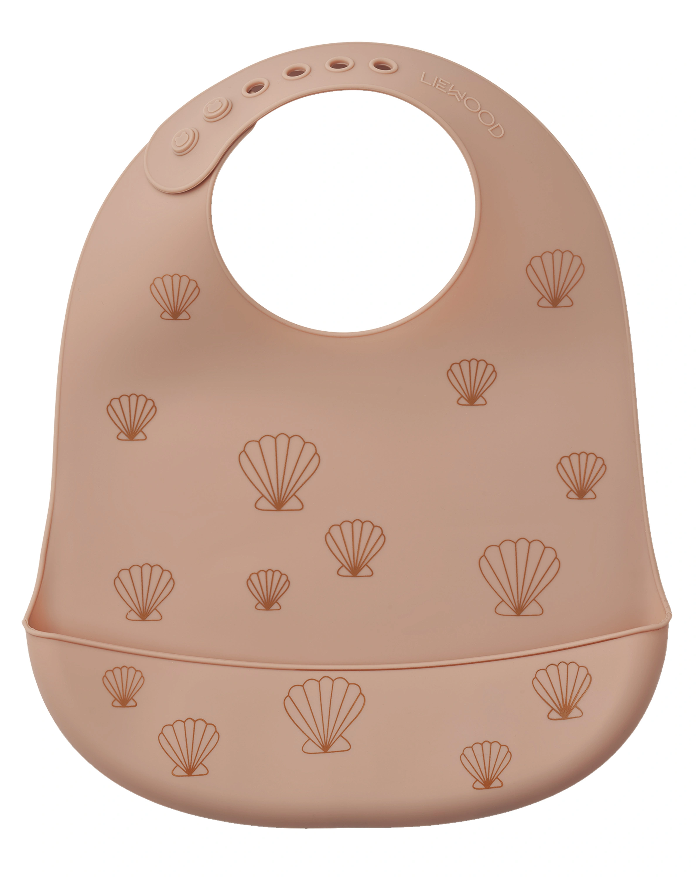 Silikon-Lätzchen SEASHELL mit Auffangschale 2-teilig in pale tuscany