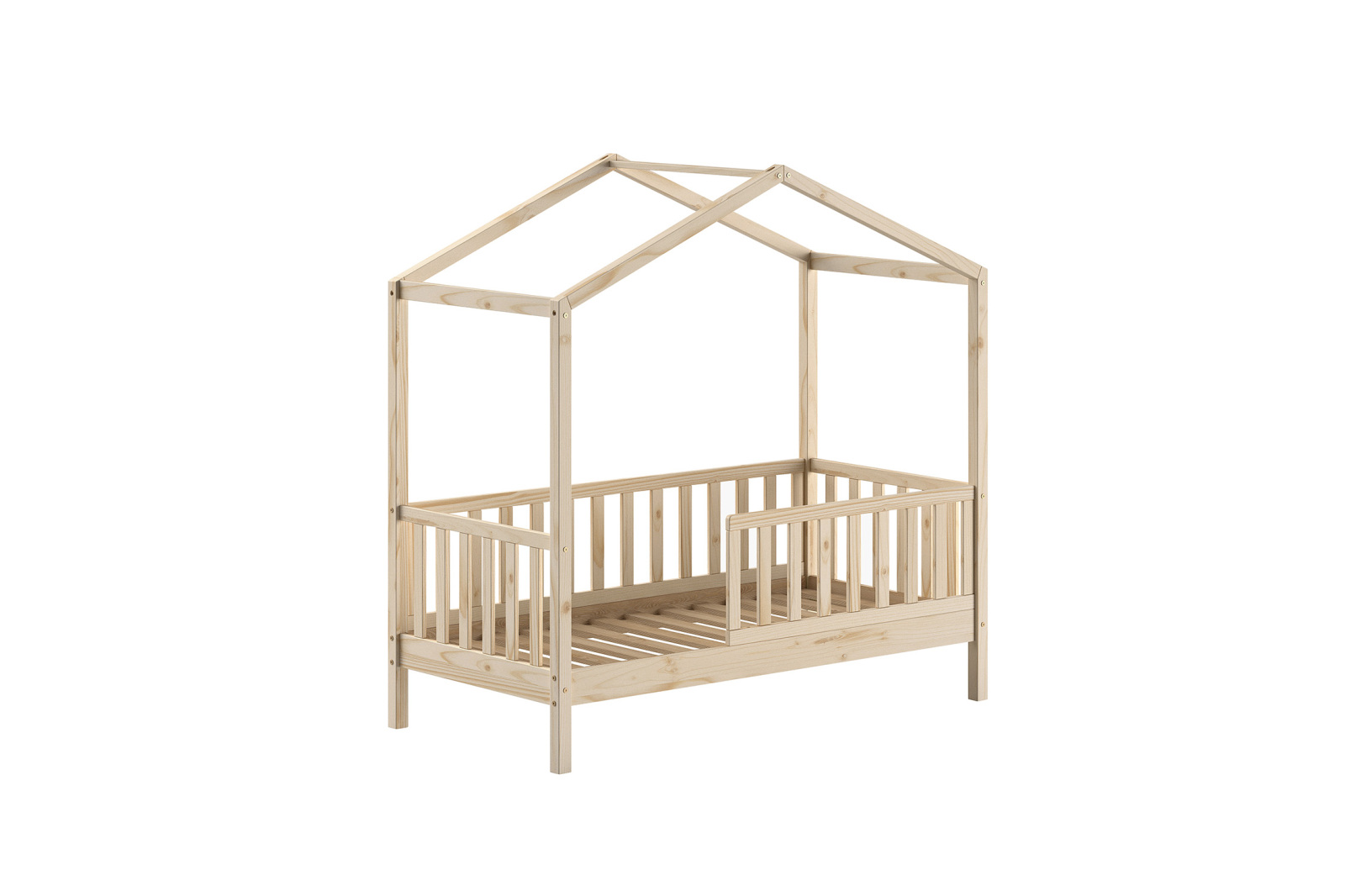 Hausbett DALLAS - natur - Kiefer massiv - 70x140 cm