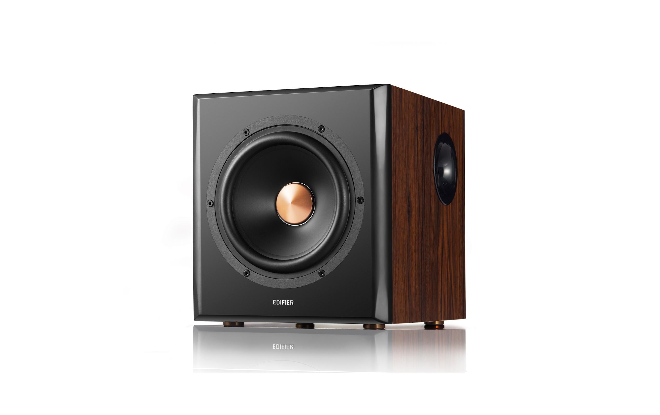 Regallautsprecher Paar S360DB Braun<br>Hi-Res zertifiziertes 2.1 Audio-System mit diversen Eingangsoptionen