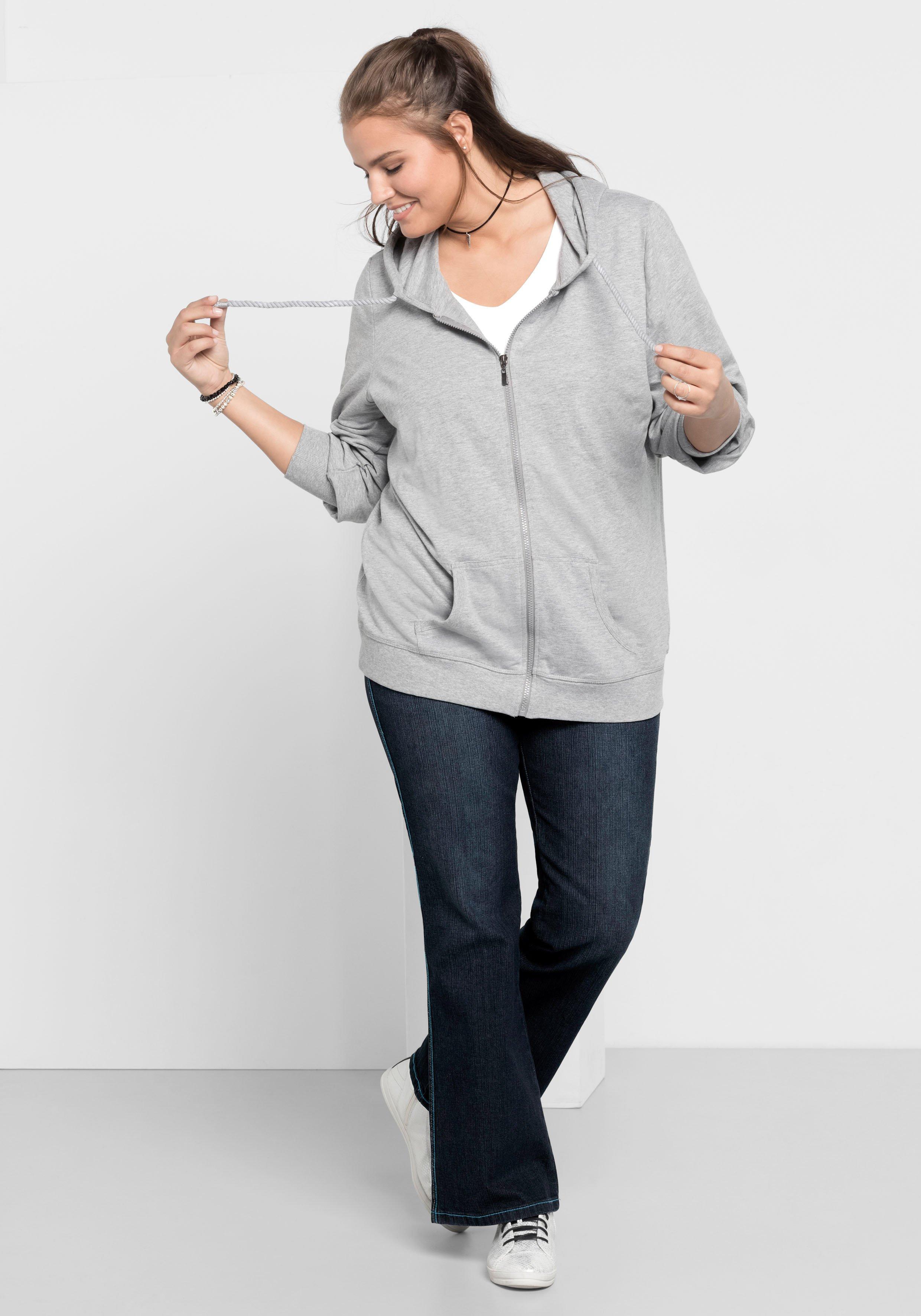 Bootcut-Jeans mit Used-Effekten