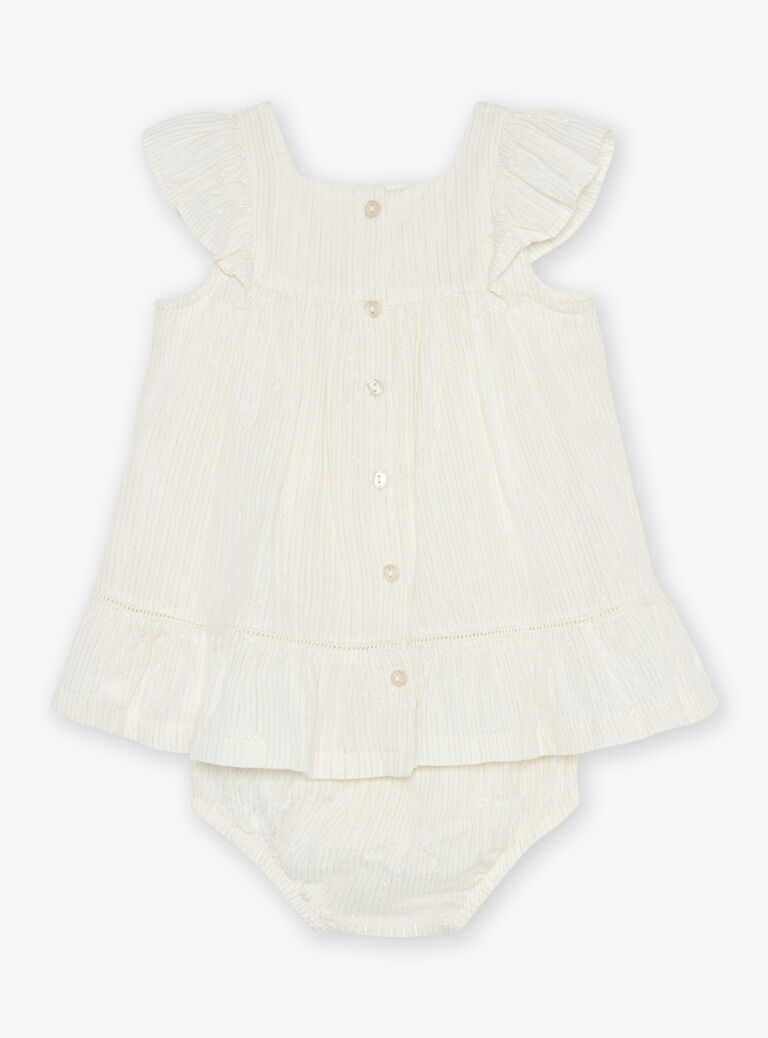 Robe ivoire en popeline