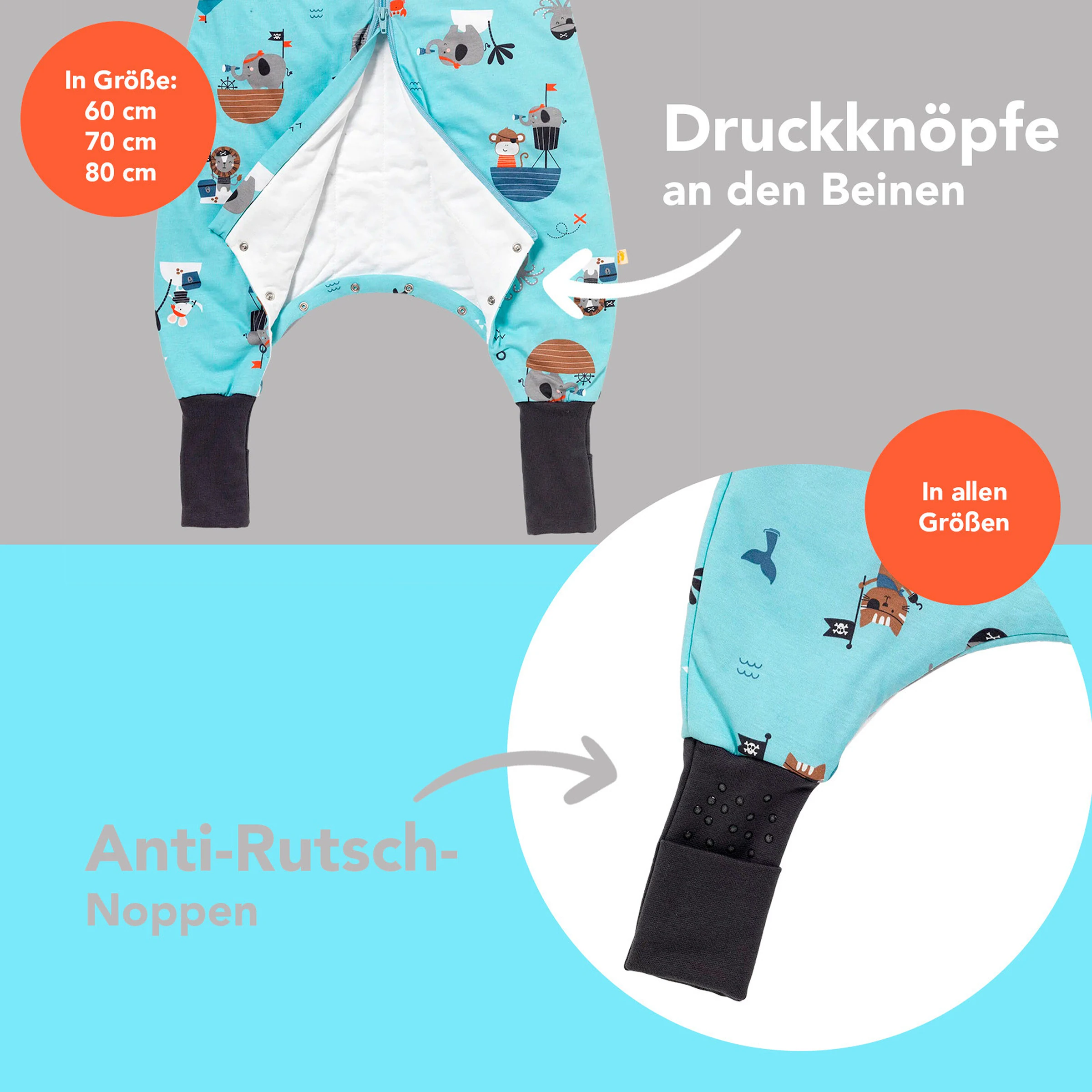 schlummersack Schlafsack mit Füßen 1.0 Tog Pirat