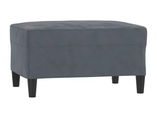 Ensemble de canapés 4 pcs avec coussins gris foncé velours
