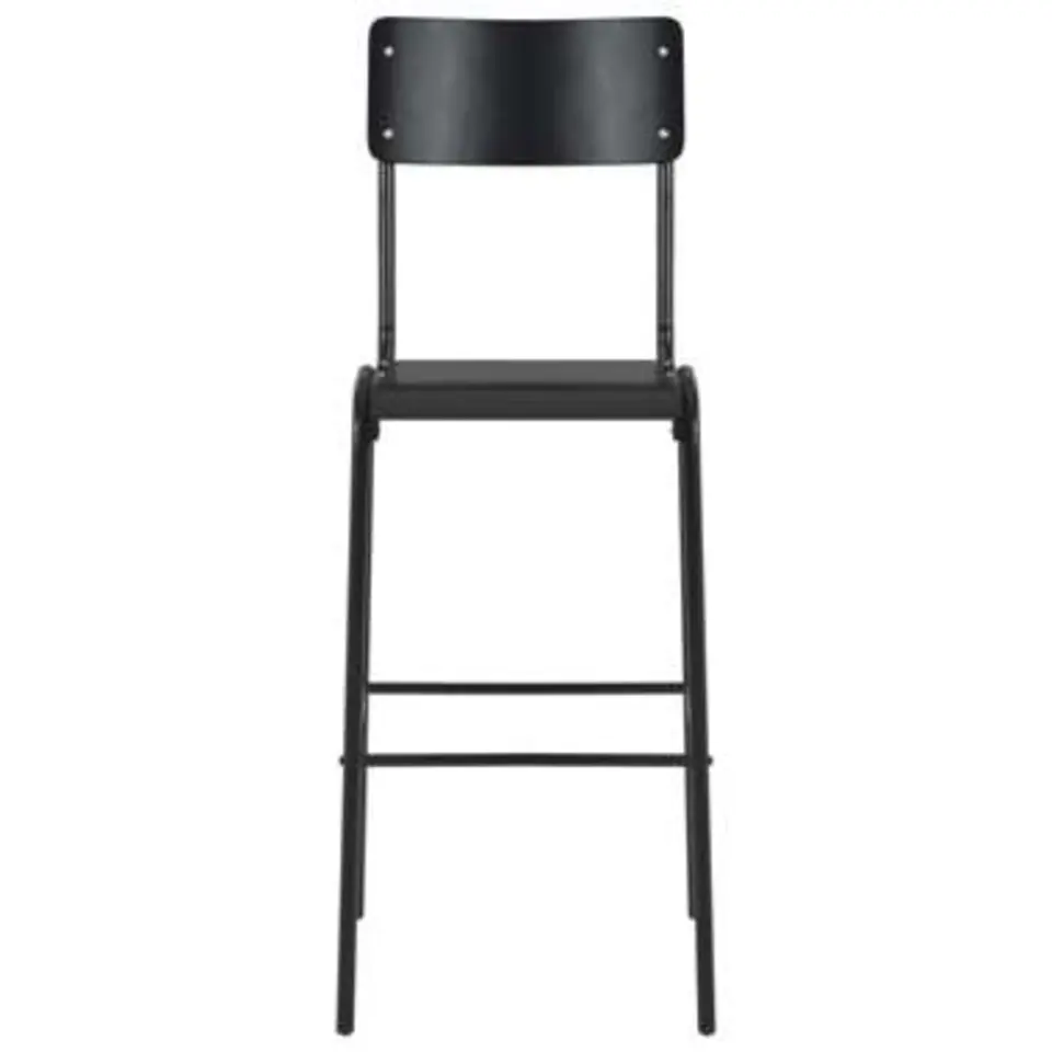 vidaXL - Barstoel - Zwart - Hout - 2 stuks