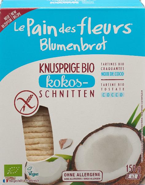 LE PAIN DES FLEURS Knusprige Schnitten Kokos Bio glutenfrei 150 g