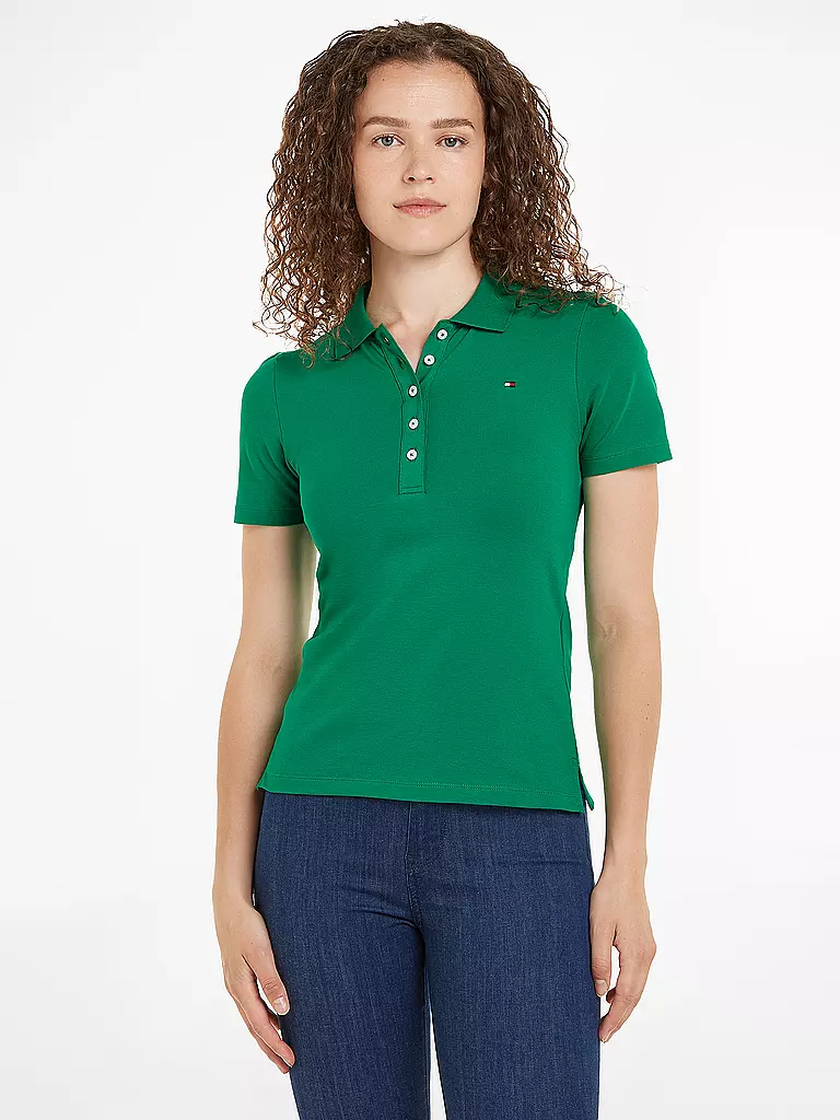 TOMMY HILFIGER Poloshirt Slim Fit grün
