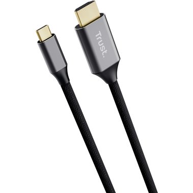 Trust 25630 changeur de genre de câble USB-C HDMI Noir, Argent