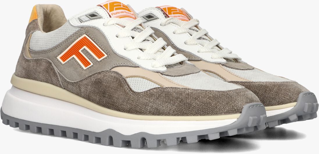 grijze floris van bommel lage sneakers sfm-10238 de gripper