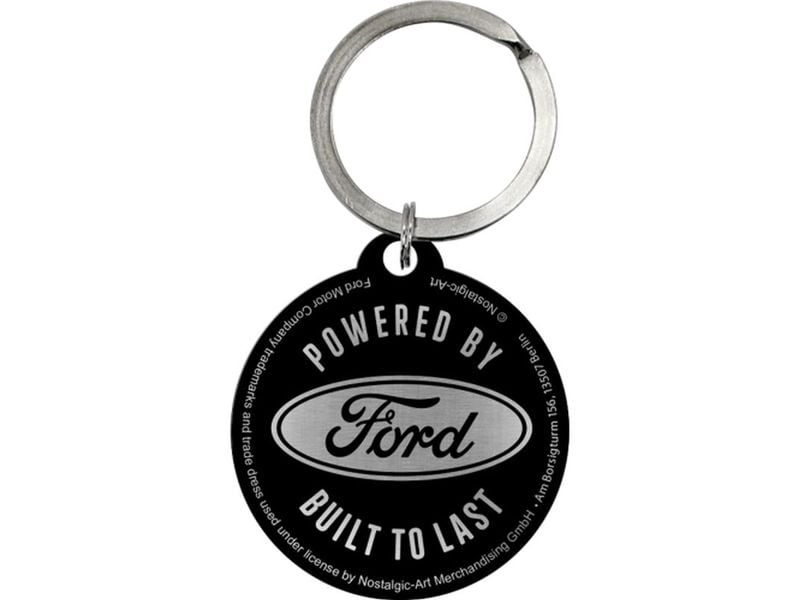 Nostalgic Art Schlüsselanhänger Ford Ø 4 cm, Blau/Weiss Anhänger mit Ford Logo
