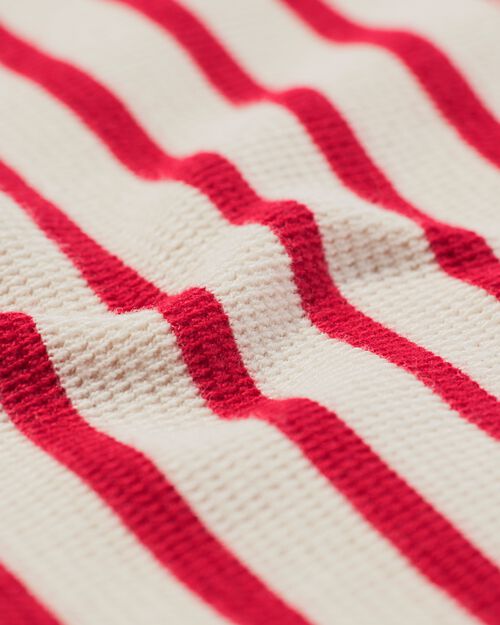 t-shirt à rayures structurées pour enfant rouge