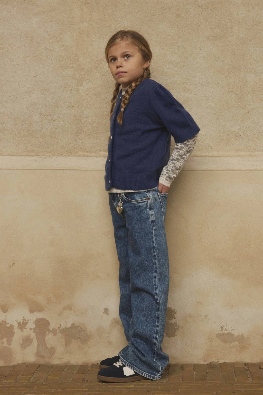 NAME IT KIDS vest donkerblauw fijn gebreid