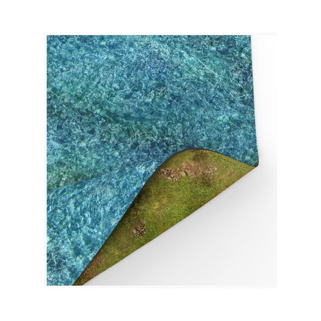 Playmats - Mousepad - Tapis recto/verso : Lagoon et Plaine - 72''x48''