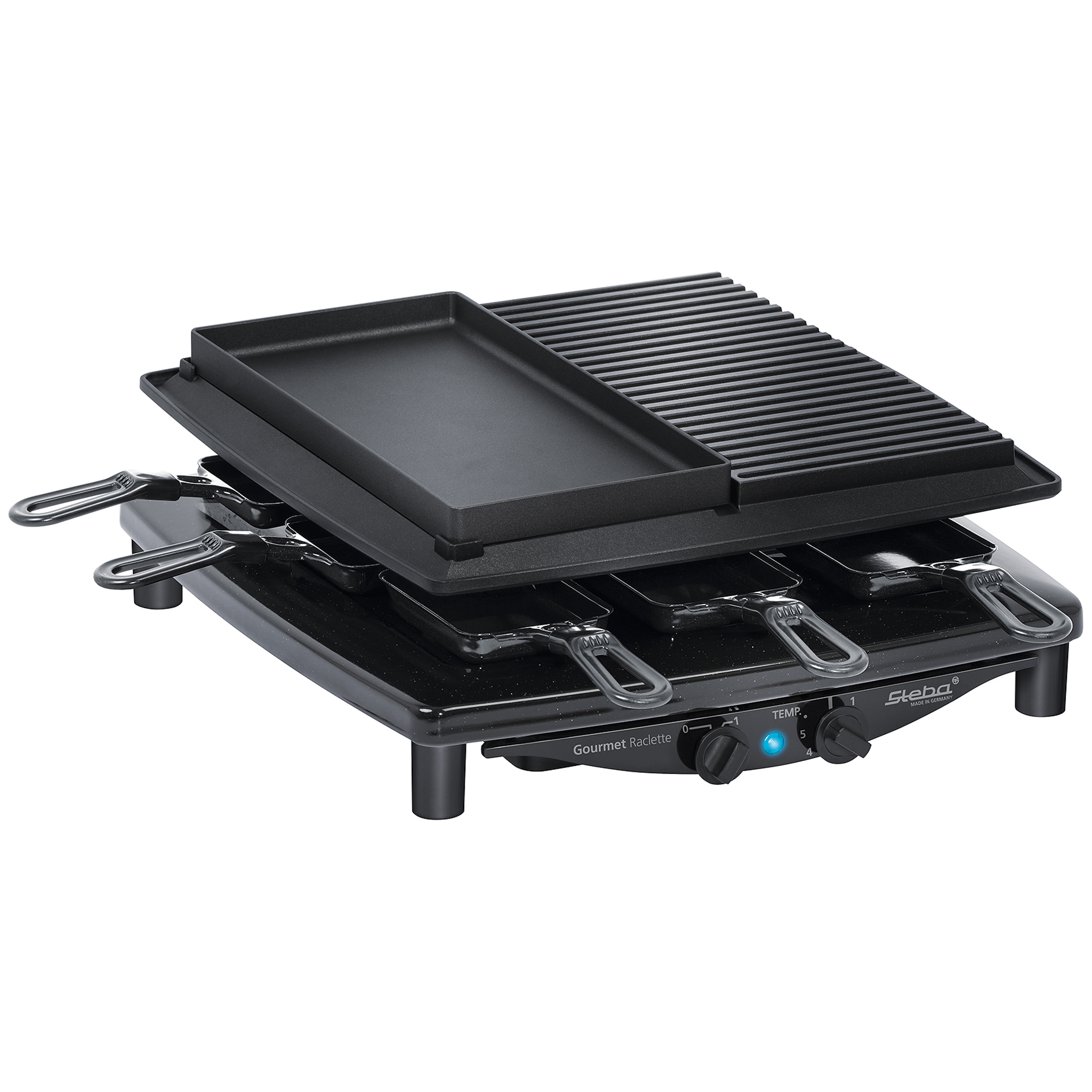 STEBA Raclette RC 4 PLUS DELUXE - schwarz - 1450 Watt