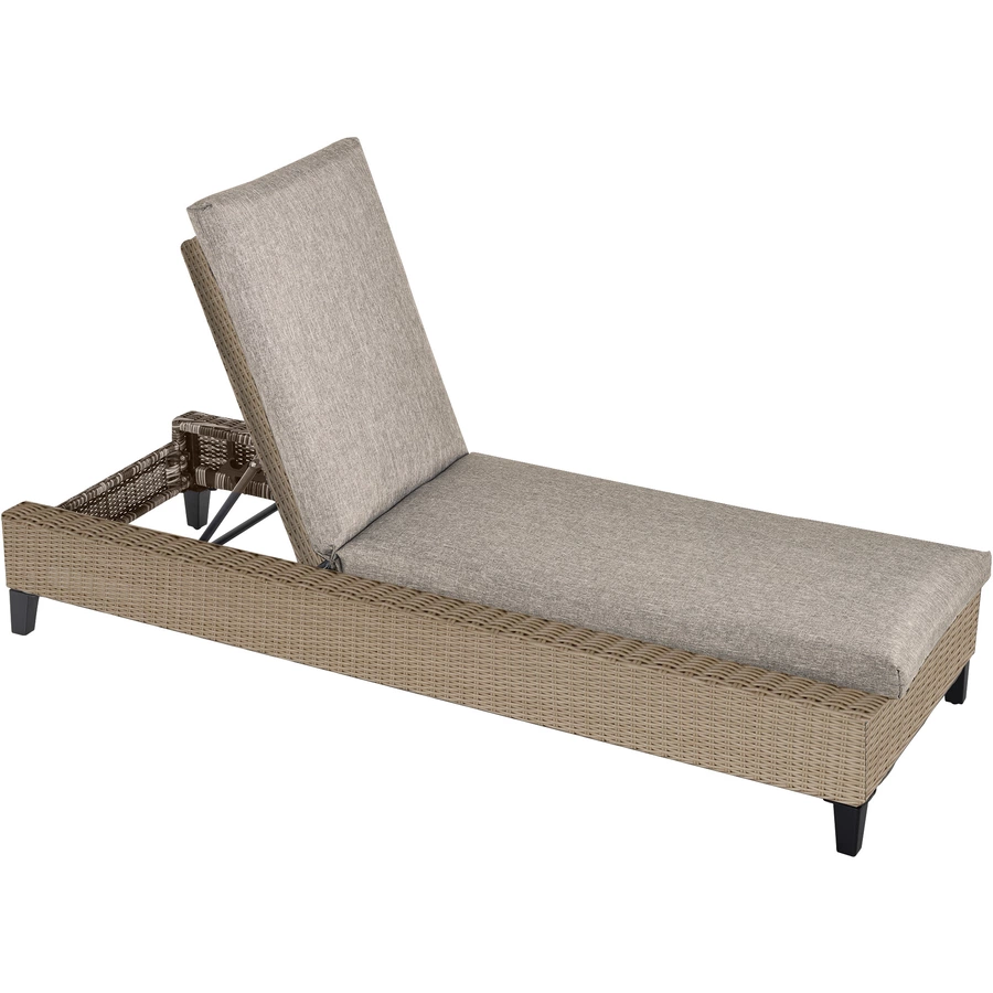Outsunny Gartenliege mit Kissen beige, creme
