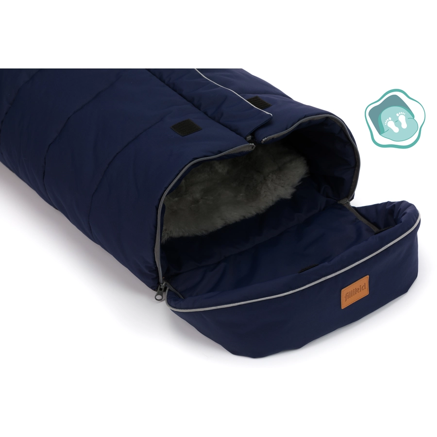 fillikid Winterfußsack Mavensi mit Lammfelleinlage navy
