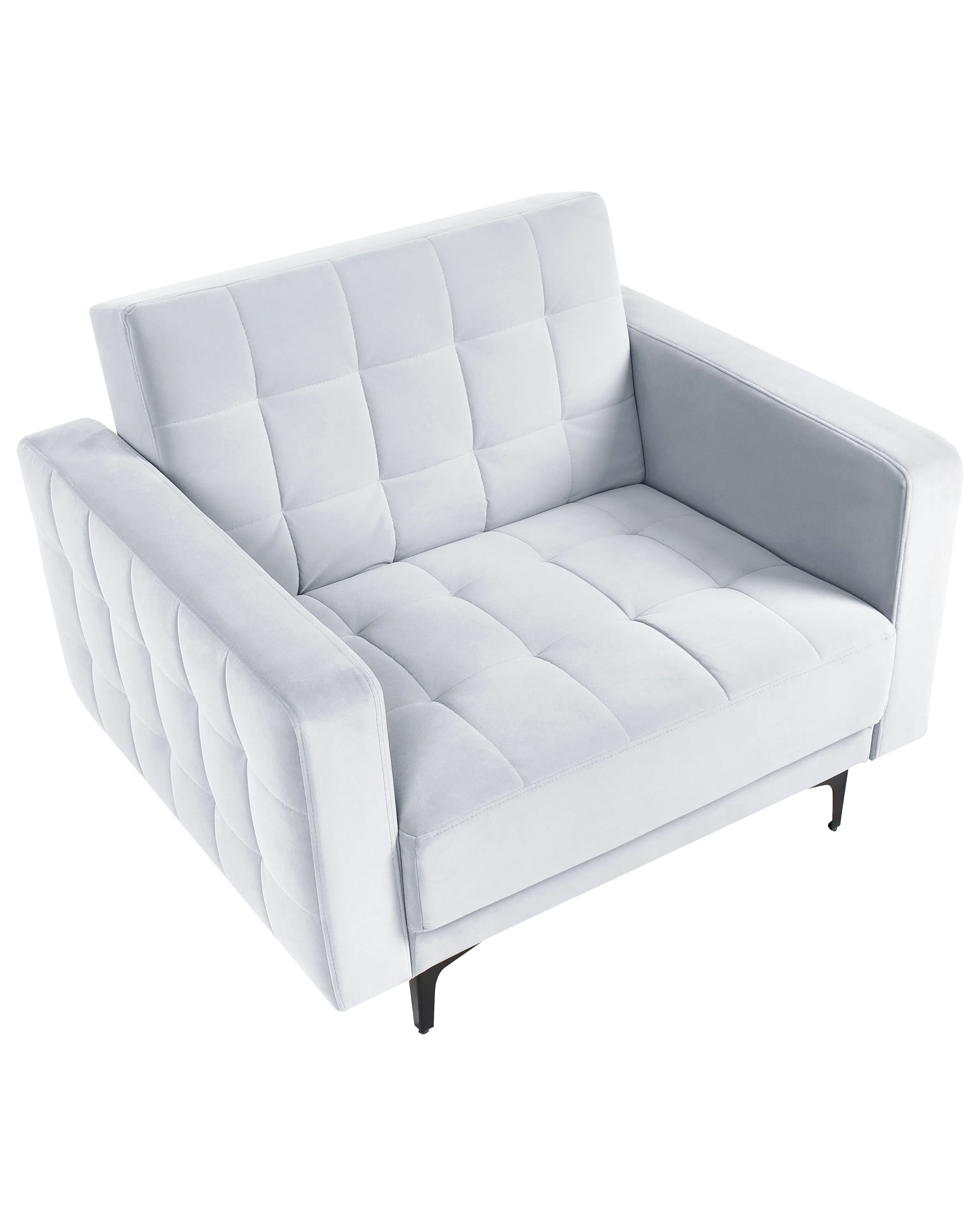 Fauteuil ABERDEEN Fluweel Lichtgrijs